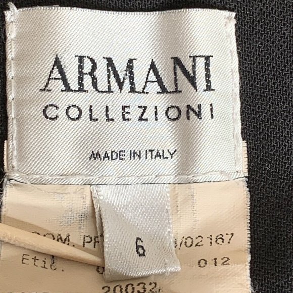 Giorgio Armani Collezioni Pants Womens 6  Black Flat Front Double Button & Zip - Picture 6 of 8